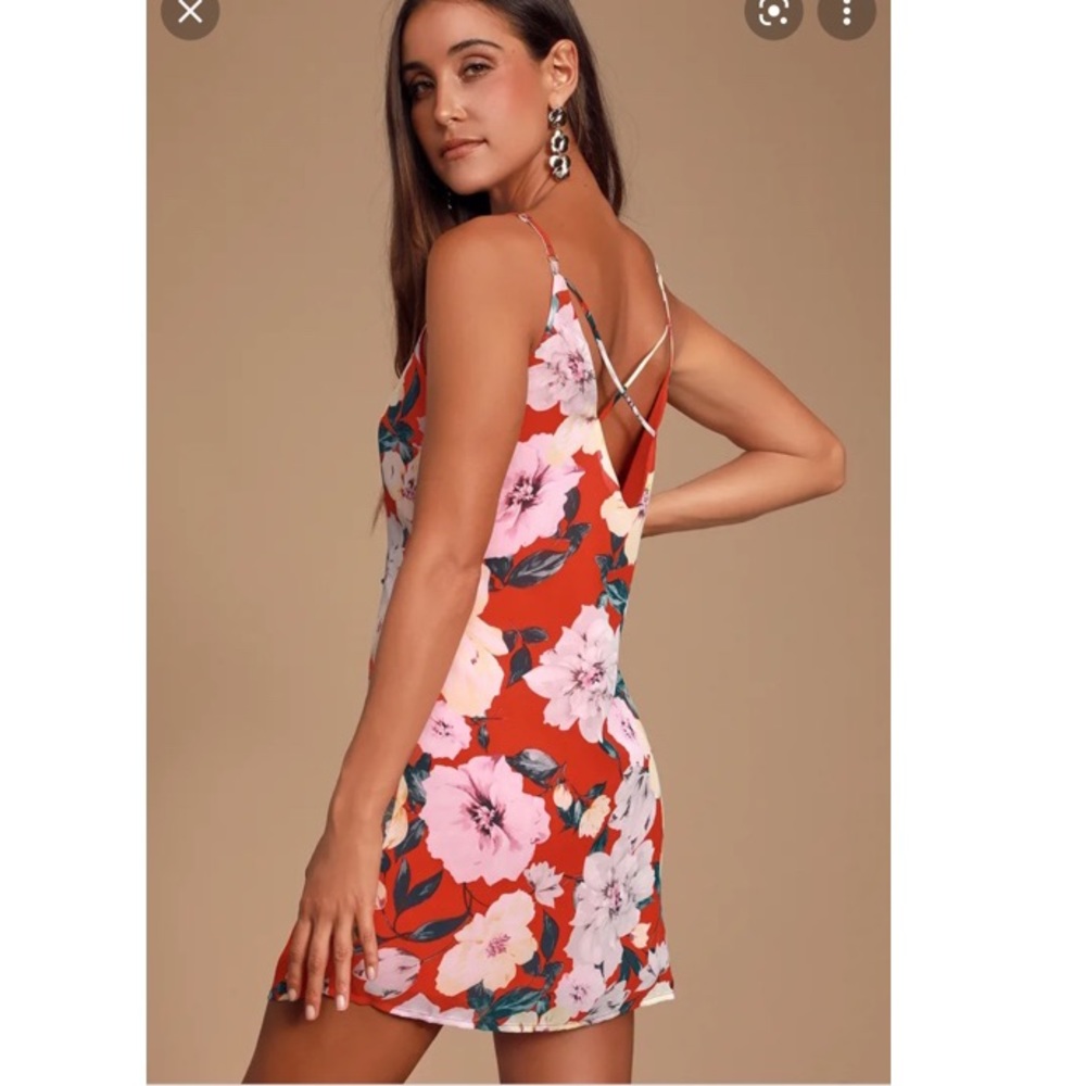 LULU’S Flower Play Floral Print Shift Dress